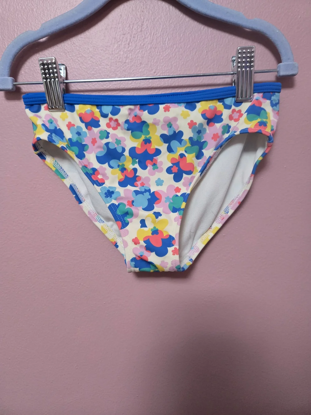 Mini Boden Girls' Floral Two-Piece Bikini - Blue, Pink, Yellow, Green